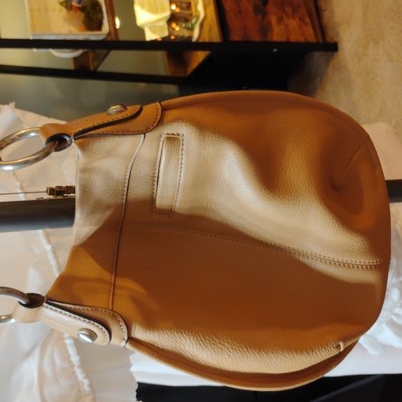 B. Makowsky Tan Leather Shoulder Bag - Picture 2 of 5